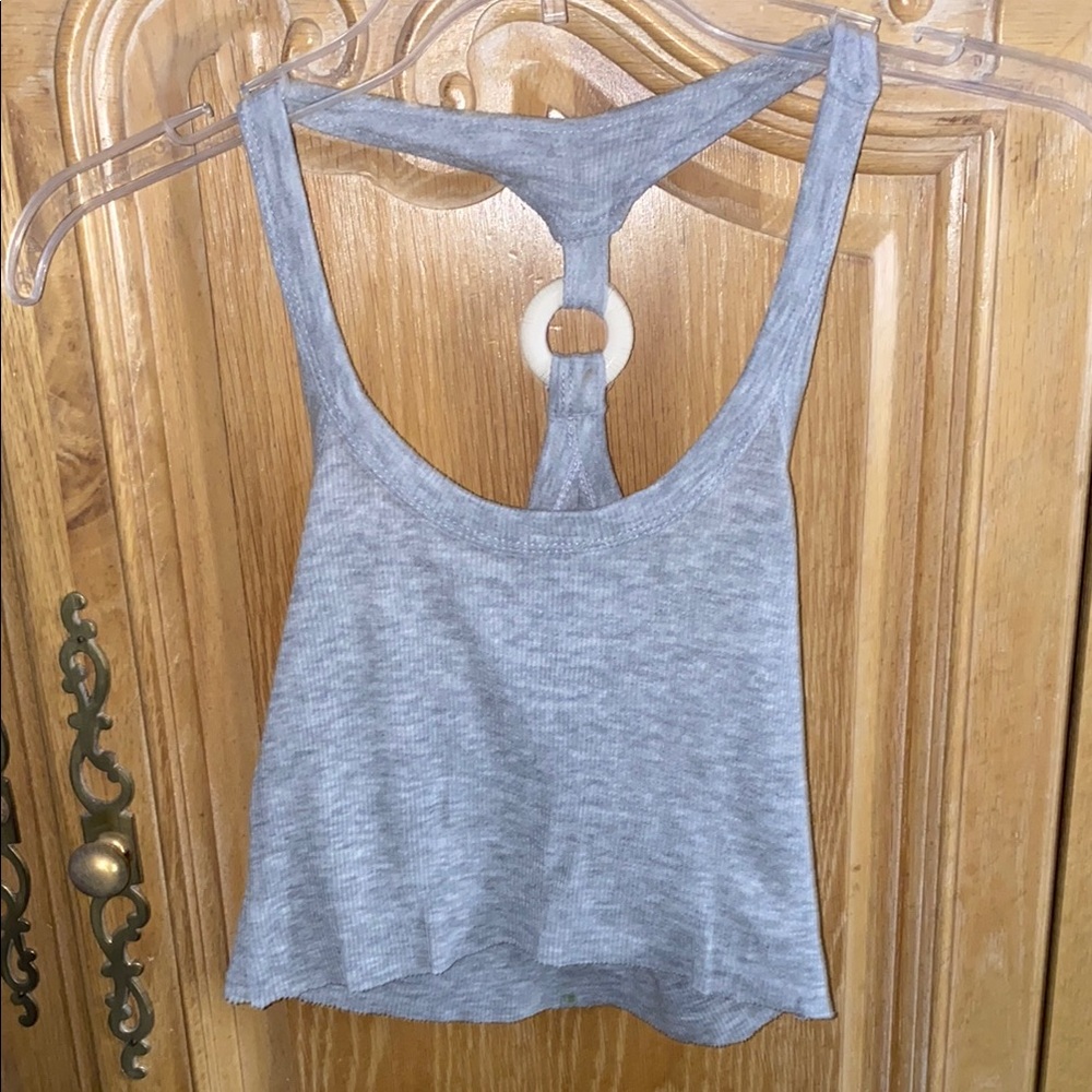 Gray Razor Back Women's Crop Top